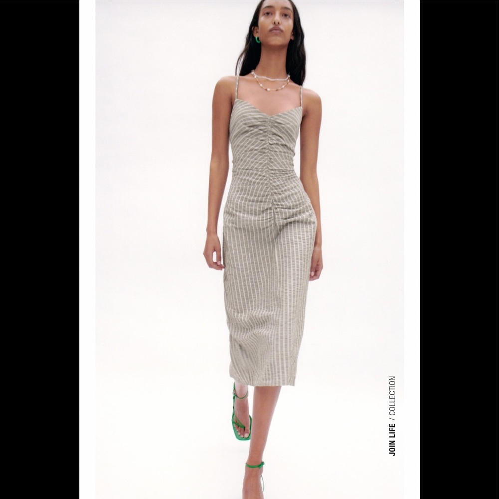 Zara Rustic Linen Dress